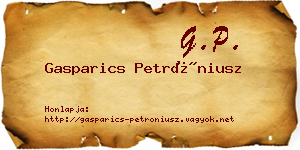Gasparics Petróniusz névjegykártya